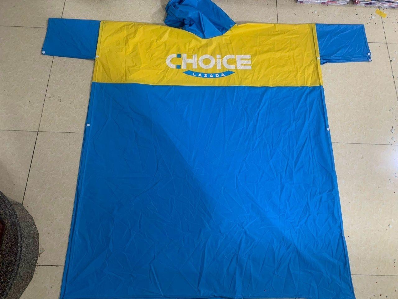 áo mưa quà tặng in logo thương hiệu choice