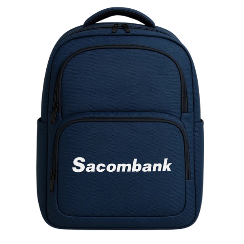 balo quà tặng in logo Sacombank