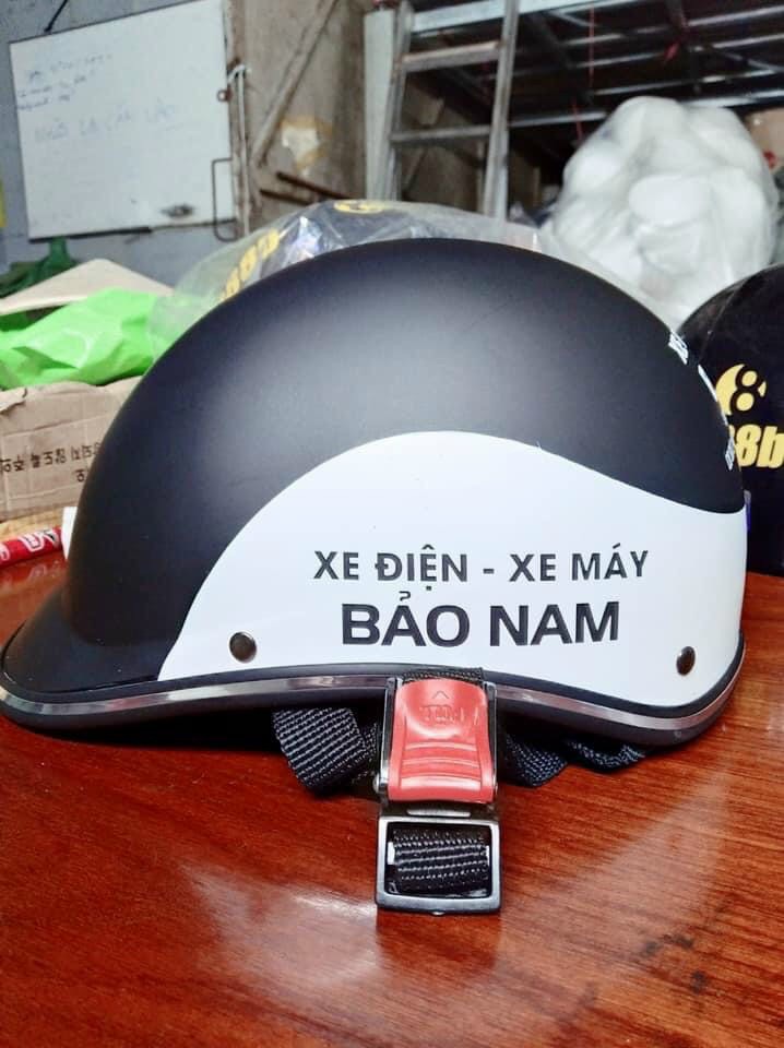 Nón bảo hiểm in logo thương hiệu xe điện Bảo Nam