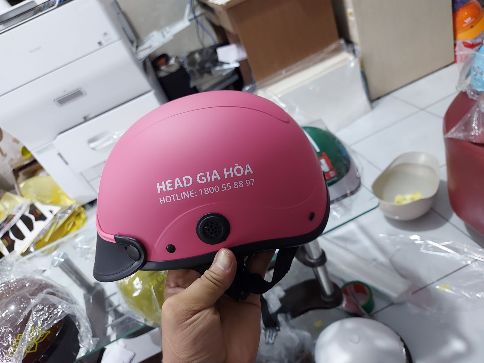 Nón bảo hiểm quà tặng in logo HEAD GIA HÒA