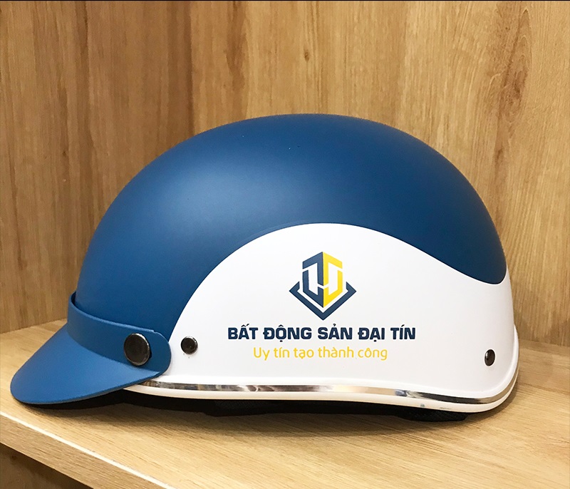 nón bảo hiểm in logo thương hiệu bất động sản Đại Tín