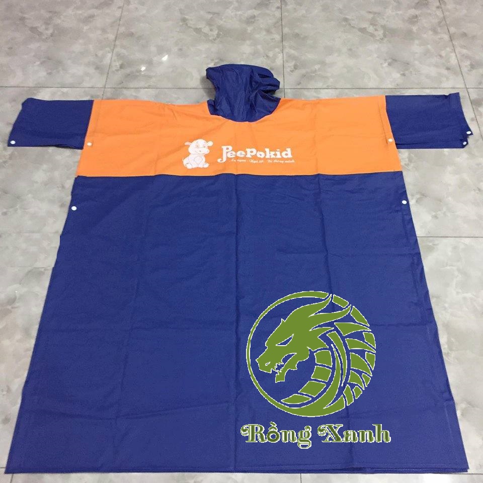 xường sản xuất áo mưa in logo thương hiệu Peepokid