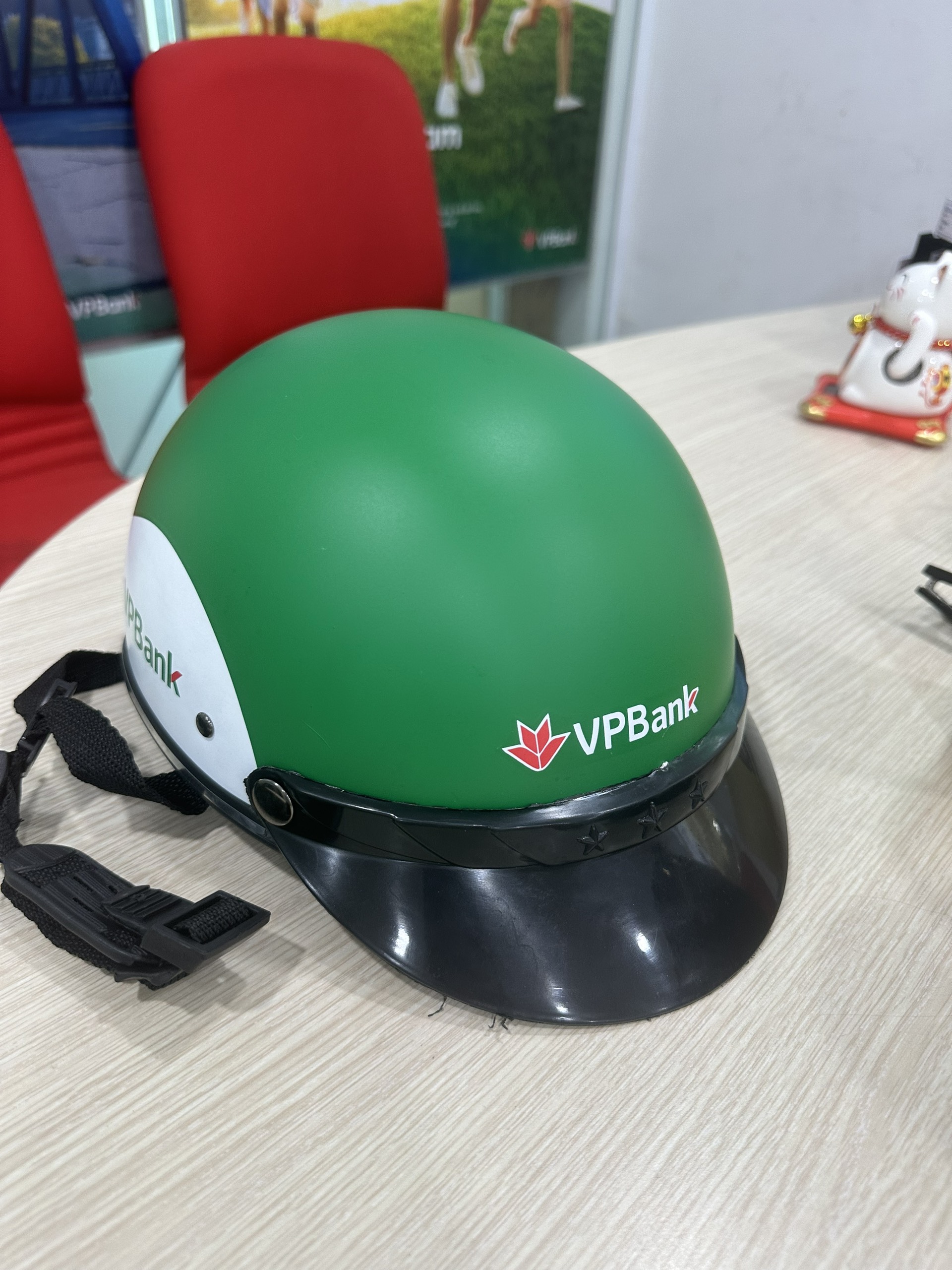 nón bảo hiểm in logo vpp bank chi nhánh Cần Thơ