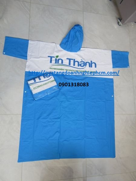 áo mưa hàng quà tặng in logo thương hiệu tín thành