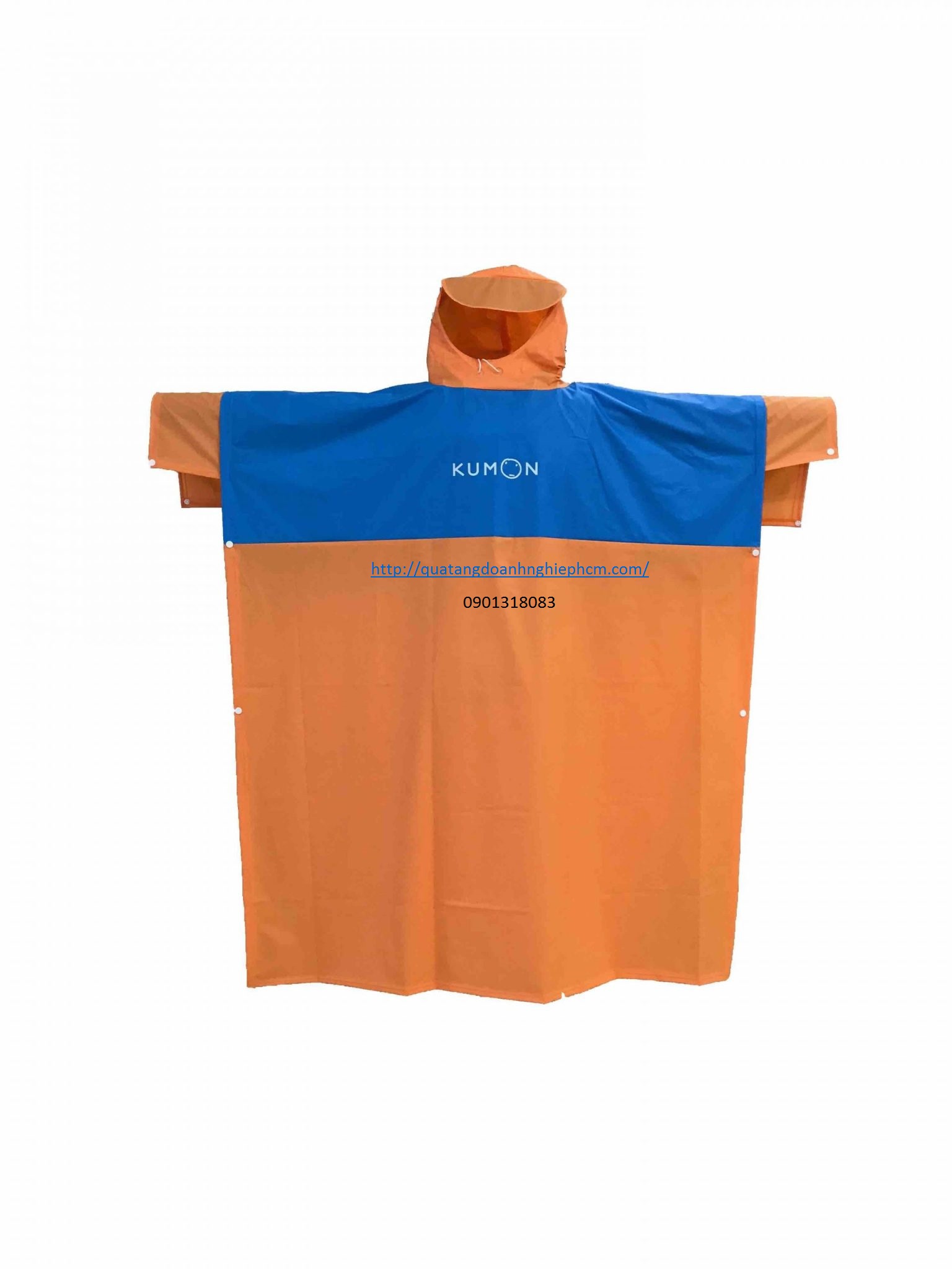áo mưa quà tặng nhựa rạng đông in logo thương hiệu kumon