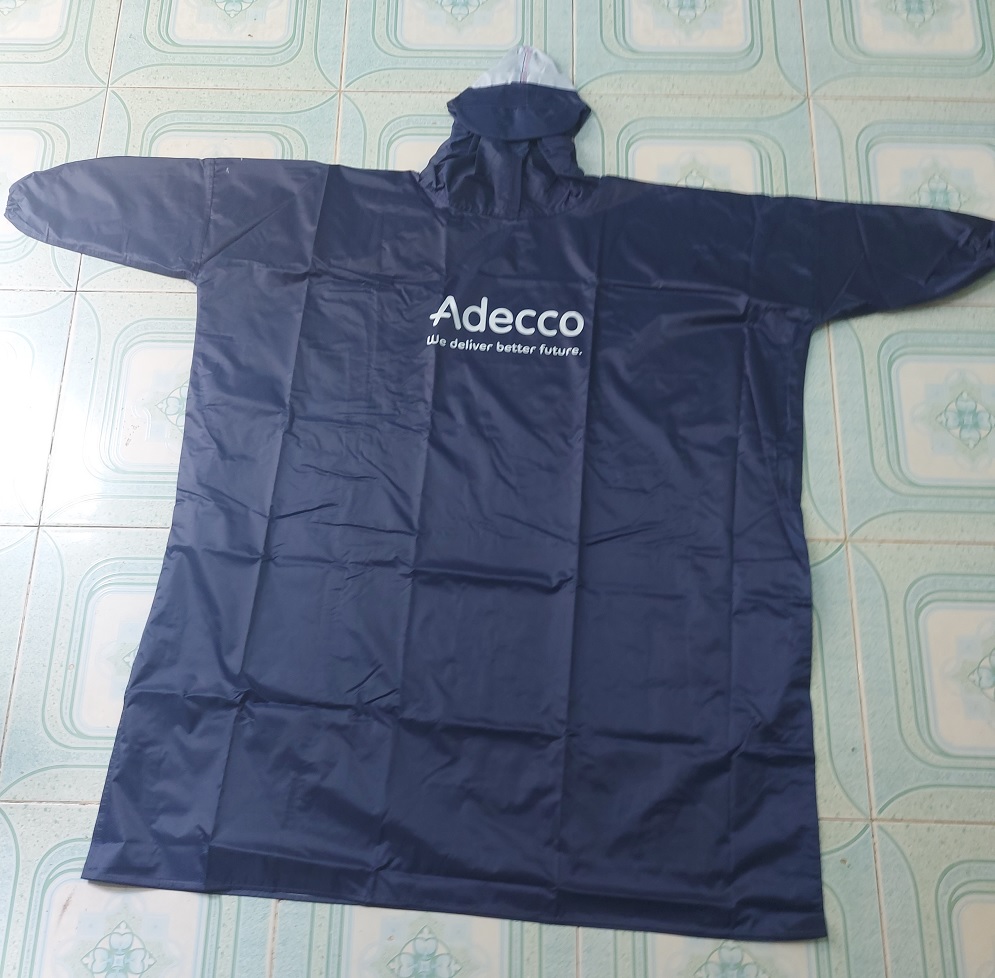 áo mưa quà tặng sản xuất theo yêu cầu thương hiệu ADECCO