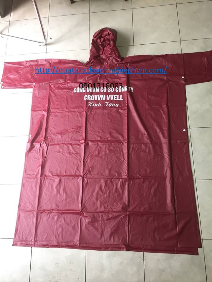 áo mưa vải dù in áo mưa theo yêu cầu công doàn công ty crovvn vvell