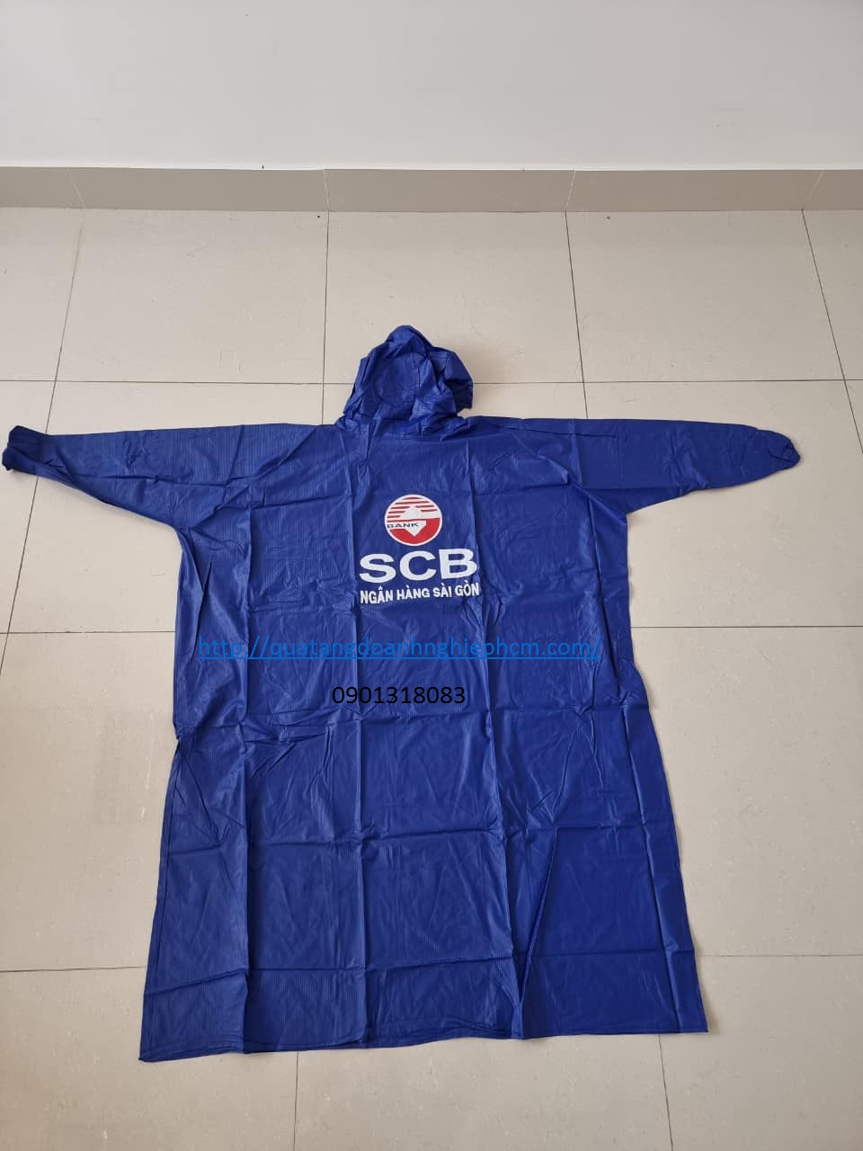 áo mưa vải dù trơn ngân hàng SCB chi nhánh Sài Gòn 2023