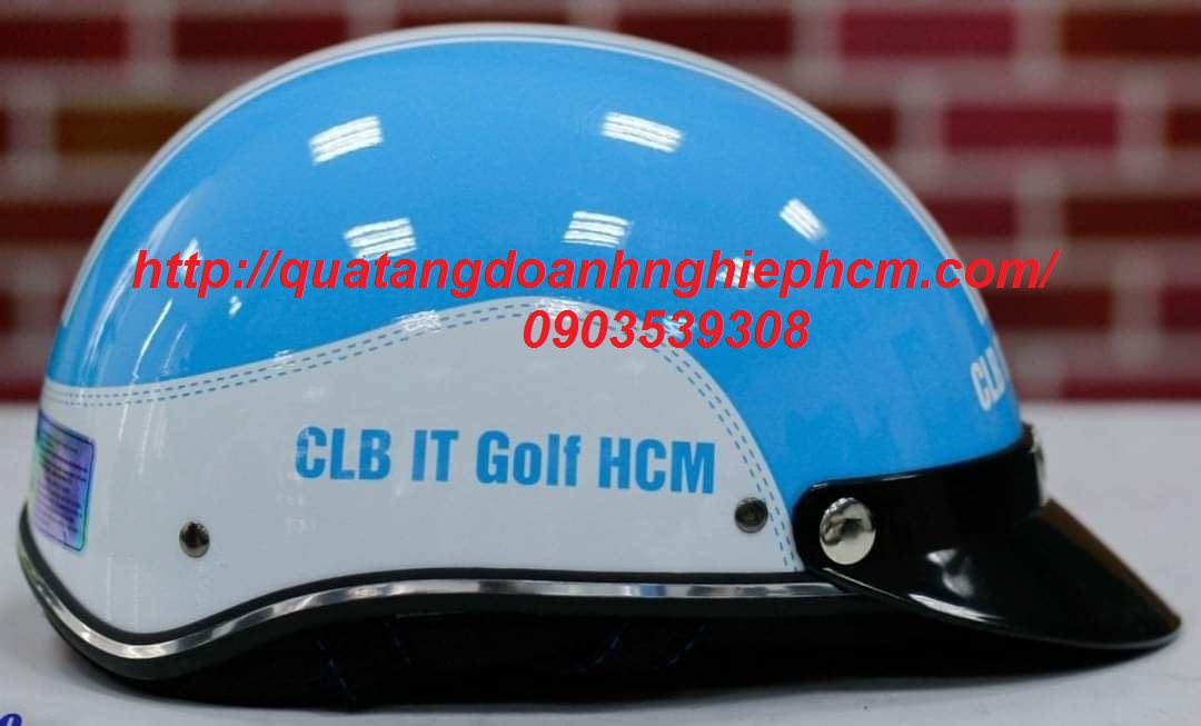 đặt sản xuất nón bảo hiểm quảng cáo
